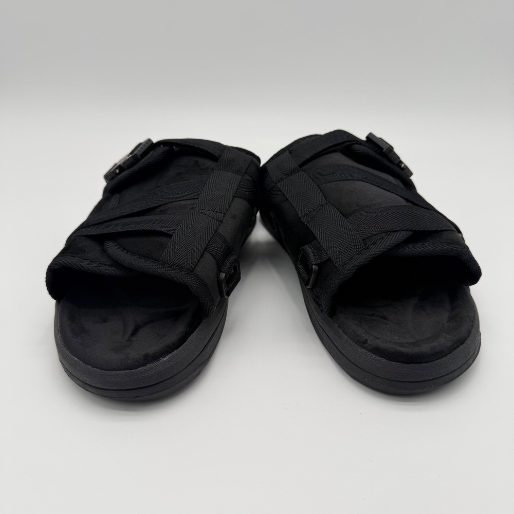 Draco Mens Size 9-10 Fits Men sizes 8.5-10 All Black W/Buckle Phantom Slides - Picture 3 of 6
